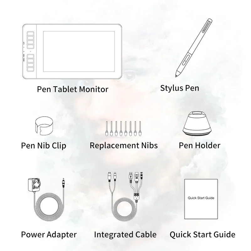 Imagem -06 - Gaomon Pd1161 Desenho Tablet 116 Polegada Gráficos Tablet Monitor Teclas de Atalho para Desenho Pintura Design Ilustração Edição