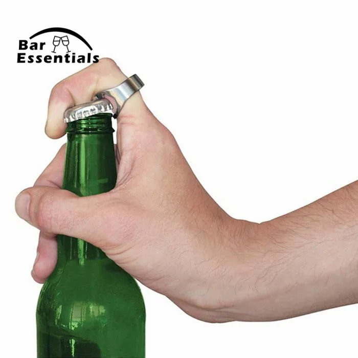 

Stainless Steel Finger Ring Bear Bottle Opener Unique Creative Versatile Finger Ring-Shape Opener Bar Kitchen Tools