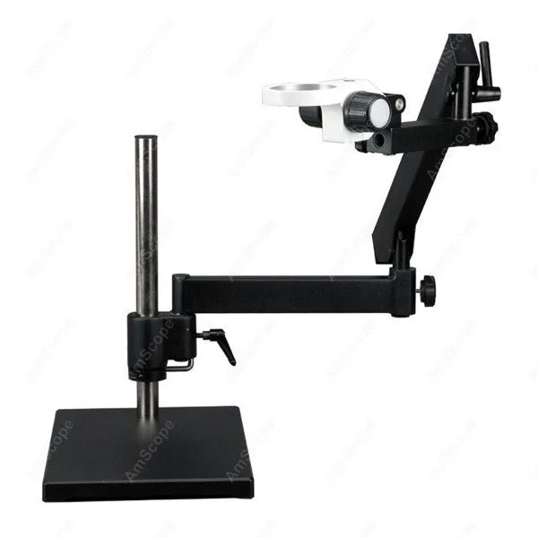 Articulating Stand Microscope--AmScope Supplies 7X-90X Articulating Stand Zoom  Microscope with Base Plate + Ring Light