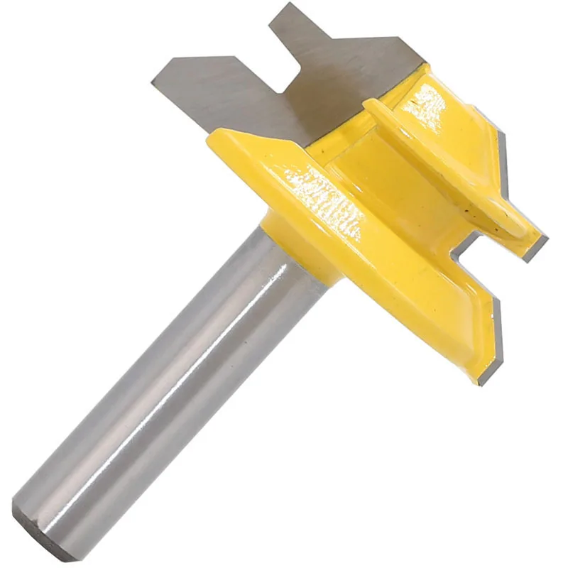 Woodworker Lock Miter Router Bit 45 Degree Width 8*1-1/2 Woodworking Drill Bit 8mm Shank Tenon Cutter Woodwork Milling Cutters