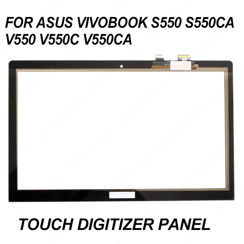 replace 15.6 inch FOR Asus Vivobook S550 S550CA V550 V550C V550CA laptop Touch Screen Digitizer front Glass panel PANEL