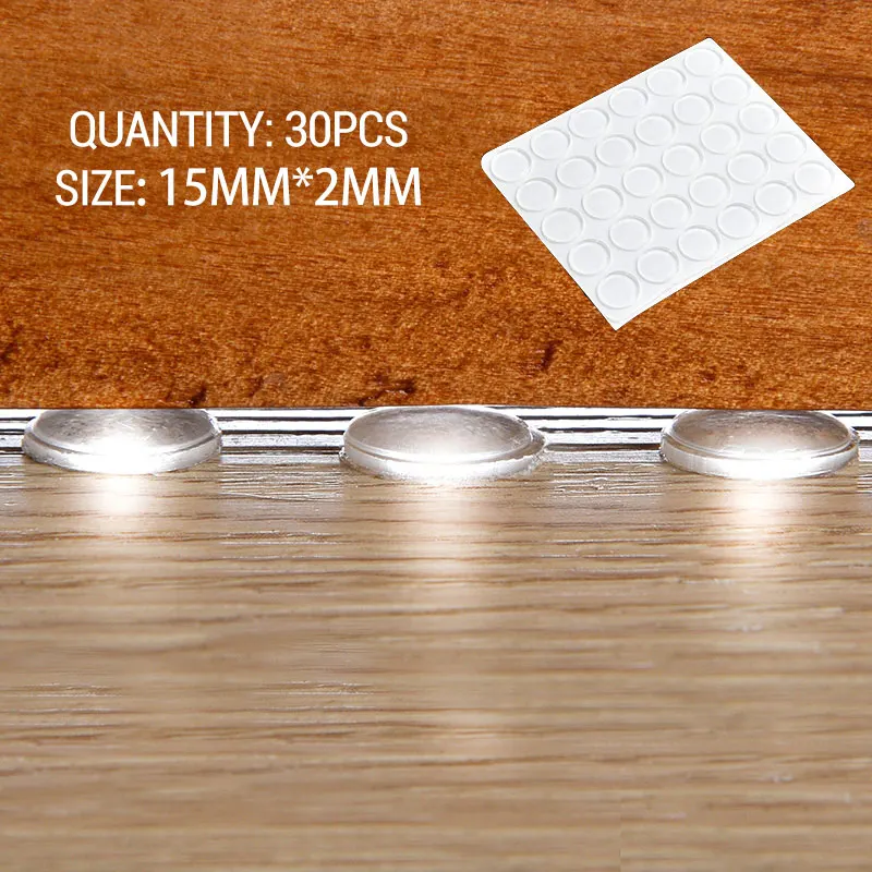KAK 30-80 Korn Silizium Tür Stoppt Pad Transparent Gummi Küche Schrank Fänge Selbst-Adhesive Dämpfer Buffer Möbel hardware