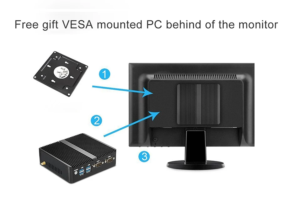 Intel Celeron J6412 Mini PC with Dual LAN 2xRS232/485 4xUSB 1xHDMI Support WiFi 4G LTE Linux Pfsense Computer Windows10 Ready