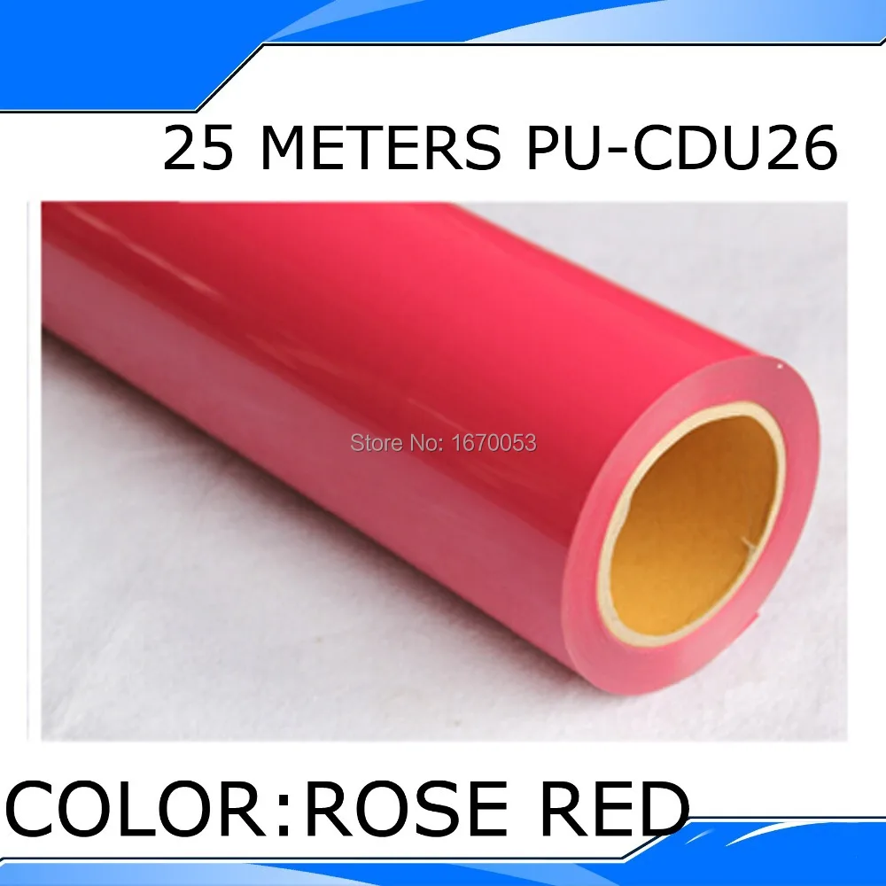 

Beautiful Color Rose Red Heat MatteTransfer Vinyl Real PU Transfer Film