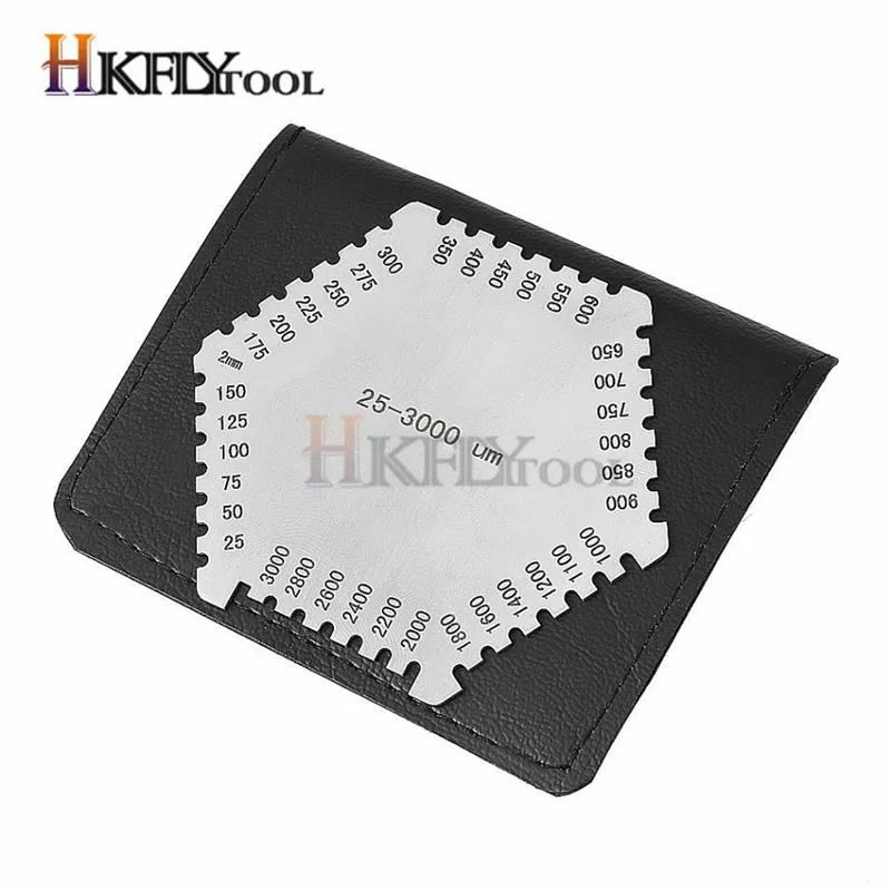 رائجة البيع مشط الفيلم الرطب الألومنيوم مشط الحجاب الحاجز الرطب قياس سمك الفيلم 25-3000um جديد عالي الدقة الفولاذ المقاوم للصدأ