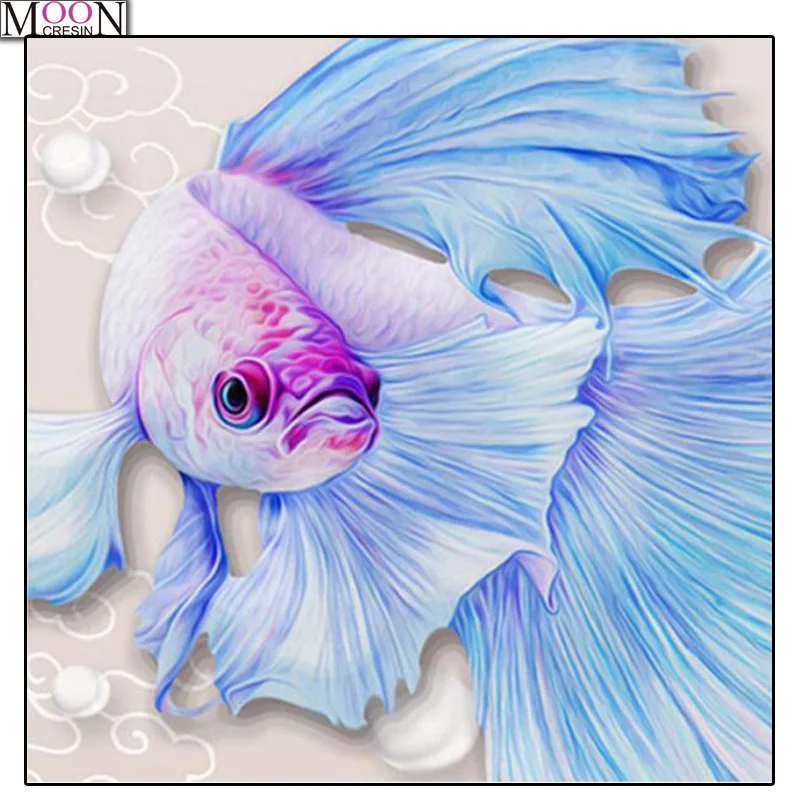 

MOONCRESIN DIY Diamond Embroidery Beautiful Fairy fFsh Painting Cross Stitch Full Square Drill Rhinestone Mosaic Decoration Ar't