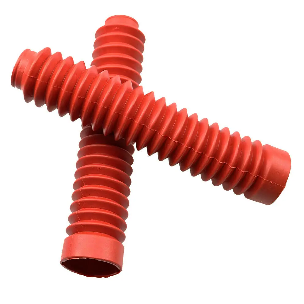 30mm Front Fork Motorbike Red Rubber Boot Universal Dust Jacket Cover Dirt Bike