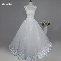 ZJ9128 personalizado 2024 nuevo estilo de moda blanco marfil vestidos de novia para novias de talla grande Maxi Formal cariño con borde de encaje