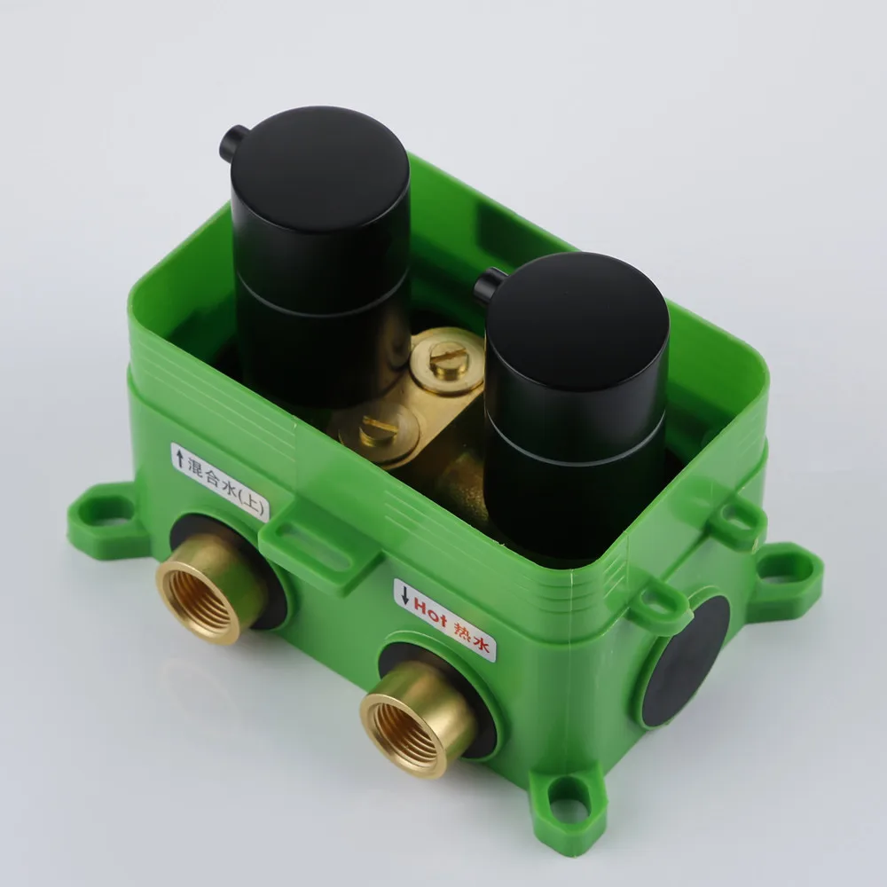 Imagem -06 - Mistura Termostática Válvula com Volume Latão Trim Escondido Desvio Control Temperatura da Água Conexões Feminino Ips