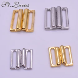 10pcs/lot 14mm/20mm Craft silver gold metal Rectangle Tape Closure Hook & Clasp Waist Extenders Sewing On Clothes Bra Clip Hooks