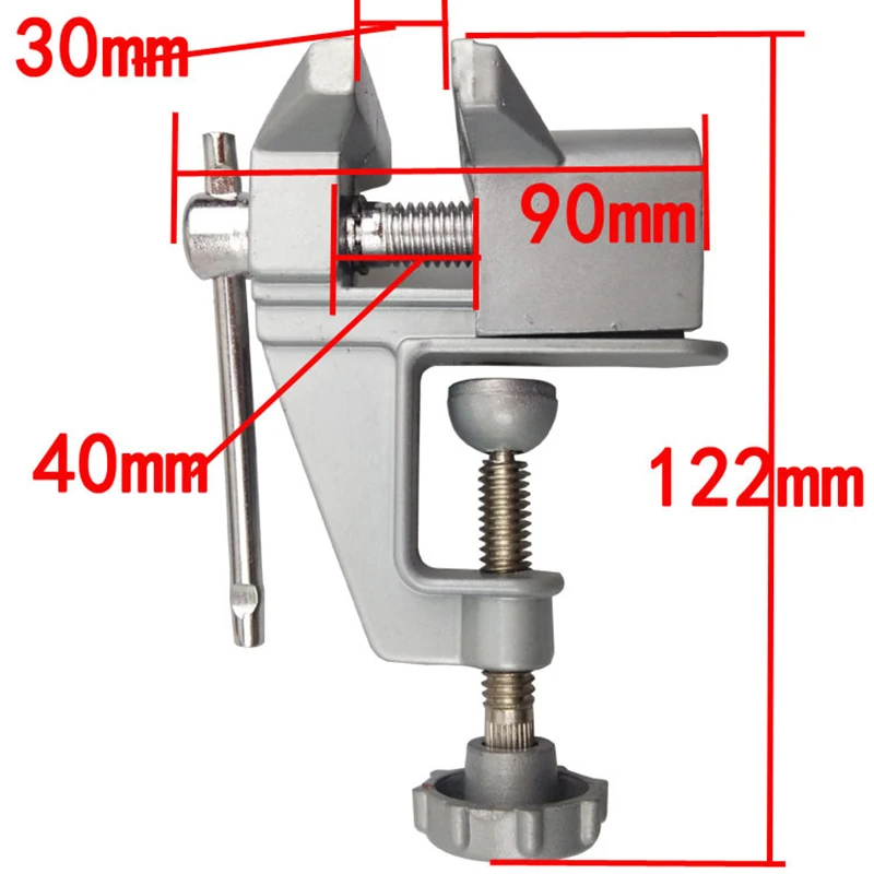 mini vise diy tool aluminum flat-nose table vise bench vise clamp Craft Carving woodworking Hand Tools mini drill  Accessories