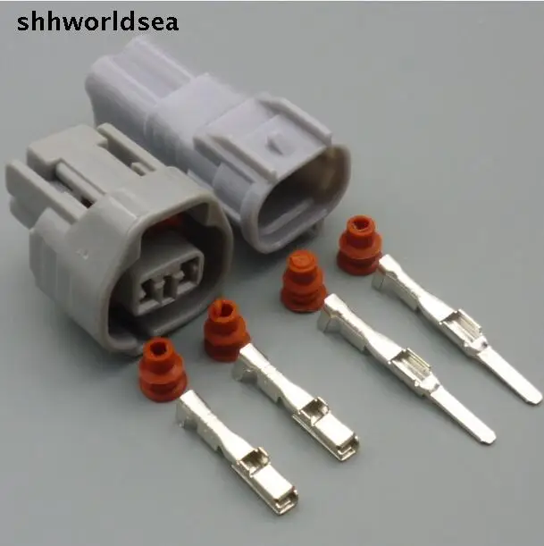 

shhworldsea 5/30/100sets kit 2.2mm 2p 2way male female 880 car socket connector 6189-0249