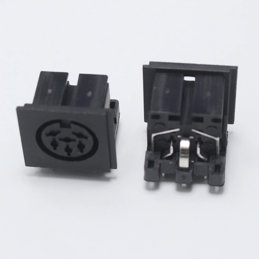 1pcs DS 6P Female Jack Connector with Singal terminals PS2 6Pin DC Power Panel Mount Solder Chassis Adapter