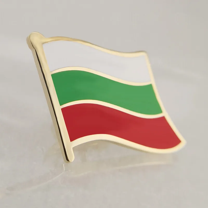 Soft Enamel Bulgaria Flag Lapel Pins