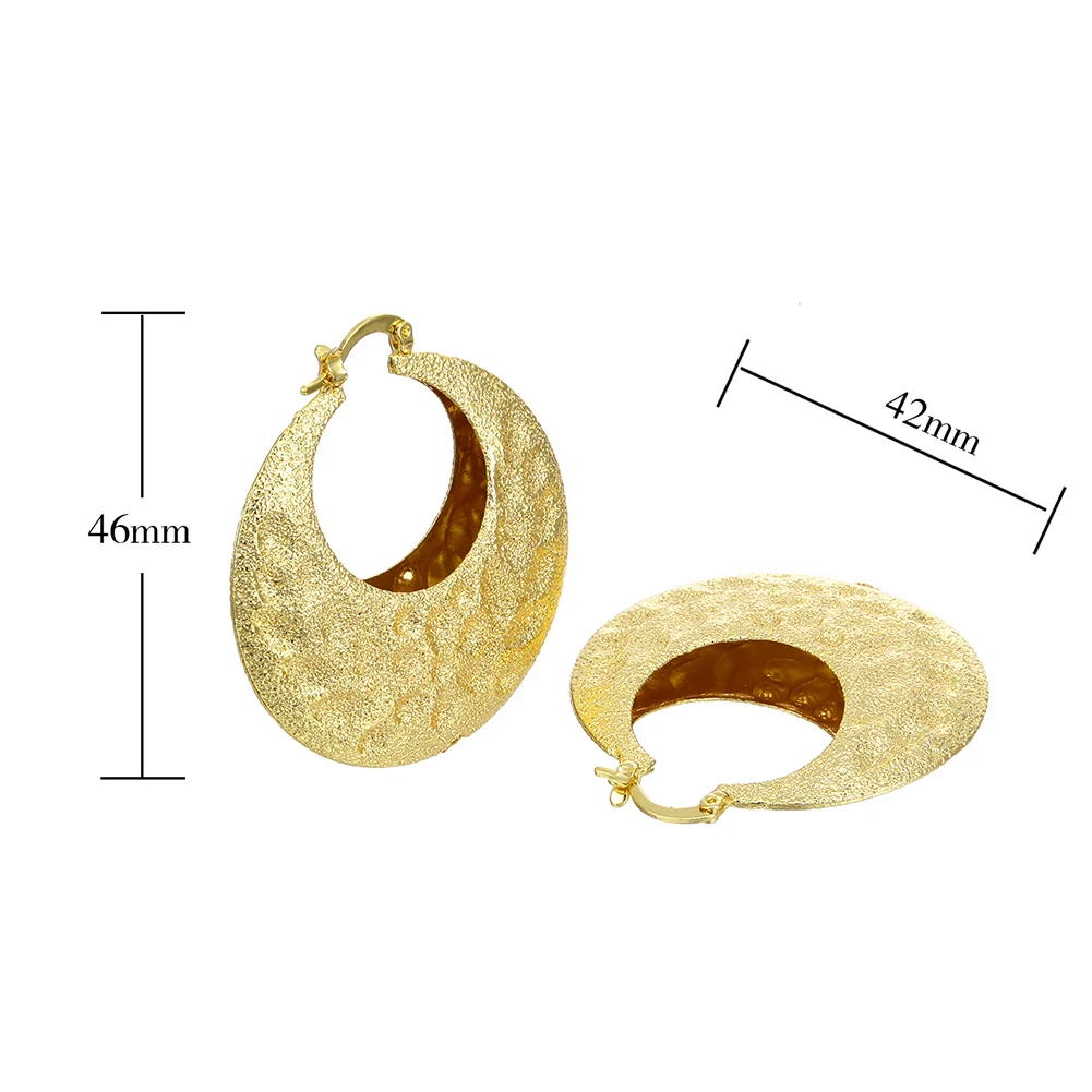 Ethlyn  Gold Color Circle Earring Senegal Wedding/Party Jewelry African/Arab Jewelry Mother Gifts E178