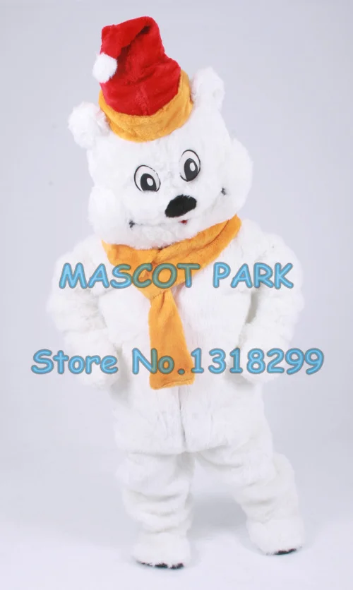 mascot New Arrival High Quality Holiday White Bear MASCOT Costumes Cartoon Polar Bear carnival Fancy Dress Kits suit