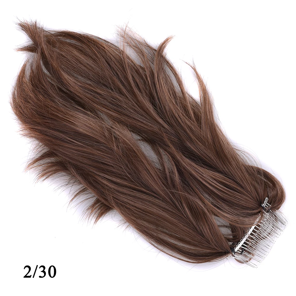 Soowee Flexible Synthetic Hair Pieces Inserting Comb Ponytail Little Pony Tail Clip In Hair Extensions Hairband Accessories