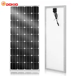 DOKIO Monocrystalline Solar Panel 18V 100W Solarzelle Photovoltaic System For Home & Power Bank & Camping & Powerstation Solarbatterie 12V Charger Solarmodule Solarplatten