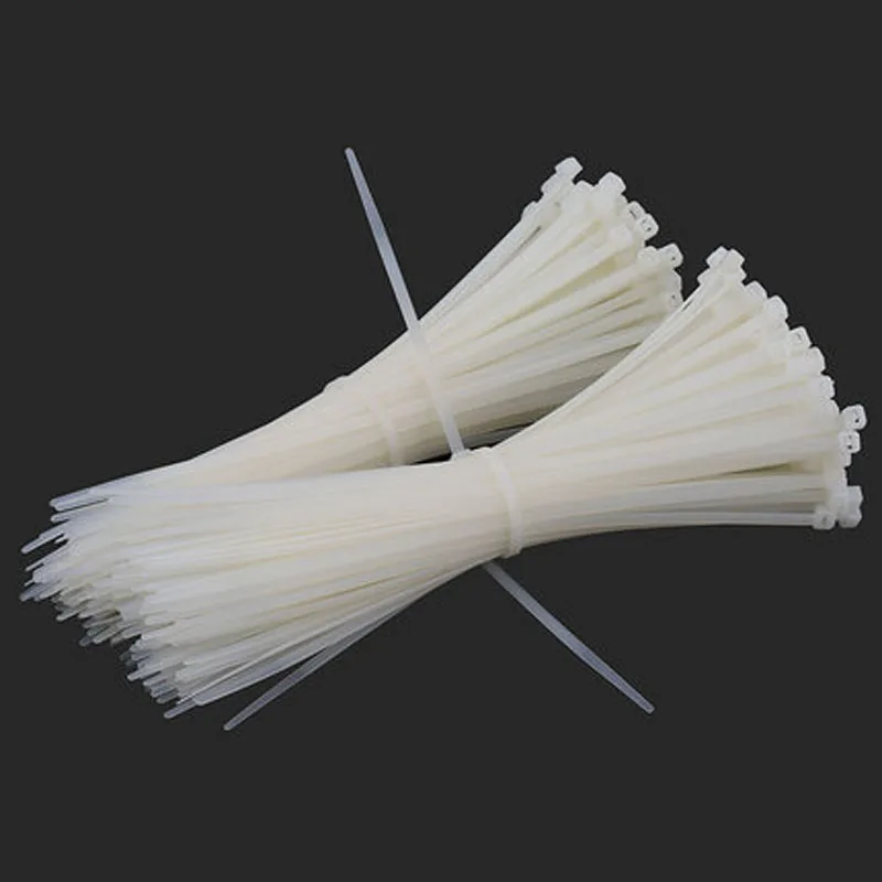 

20pcs 5mm/8mmx500mm Length Self-locking nylon cable tie Seal fixing buckle White plastic Bundle of wires