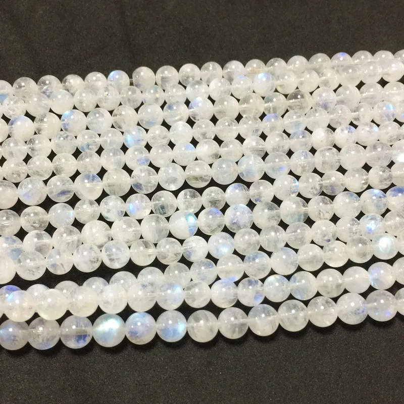 

Natural Moonstone Beads Smooth Round 6 mm 8 mm Shinning Good Not Glass Really Stone For Making Woman Jewelry