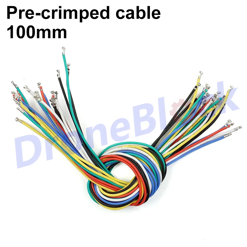 24Pcs/a lot 6 colors Pre-crimped Cables 10cm SPRacing F3 Pixhawk apm OMNIBUS CC3D Camera VTX Telemetry OSD silicon wire