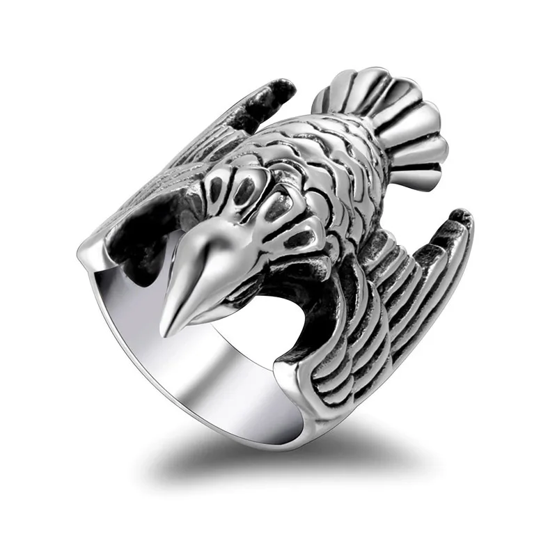 Retro Titanium Staal Fly Vogel Ring Outdoor Zelfverdediging Leverancier Mannen En Vrouwen Ringen #7 #8 #9 #10 #11 #12