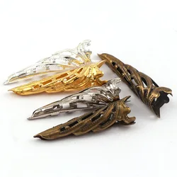 35x10mm Vintage Filigree Metal Pointed Horn Hollow Flower Spacer Beads End Caps Pendant DIY Charms Connectors Jewelry Findings