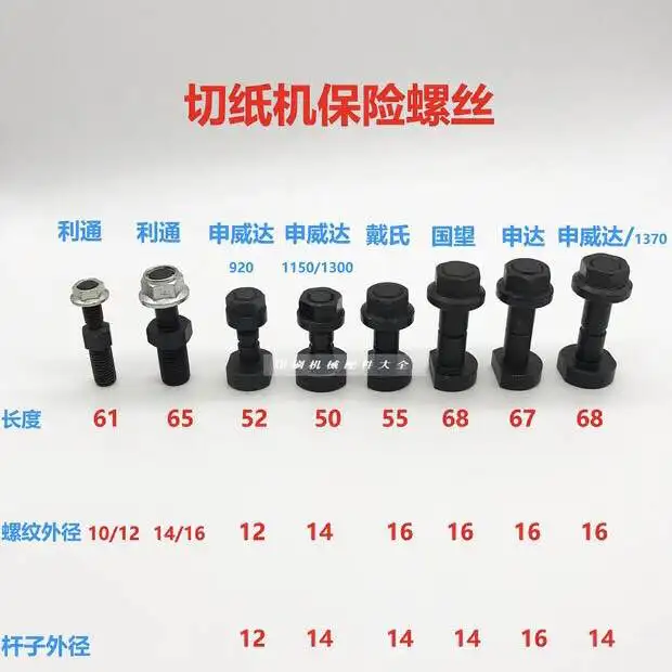 FREE SHIPPINGPaper Cutter Safety Screw Paper Machine Screw