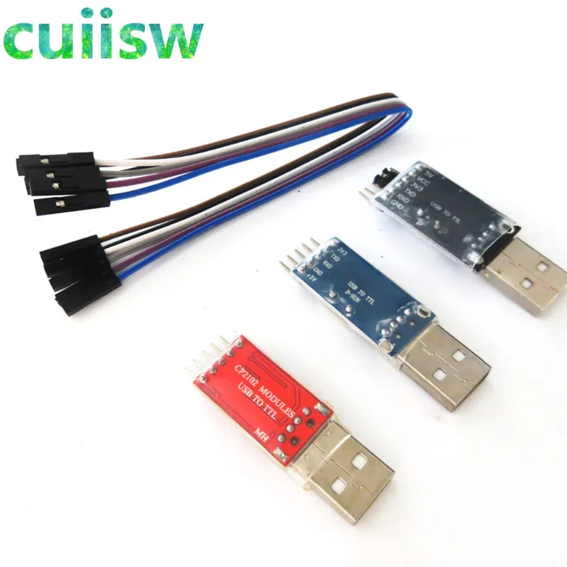 3pcs/lot =1PCS PL2303+1PCS CP2102+1PCS CH340  USB TO TTL for arduino PL2303 CP2102 5PIN USB to UART TTL Module