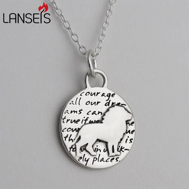 

20pcs Inspirational Lion Charm Necklace15mm