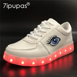 7ipupas 2018 New Fashion Boy&Girl Light Up Shoes Glowing Feminino Baskets Light Sole Children Led Slippers Luminous Sneakers