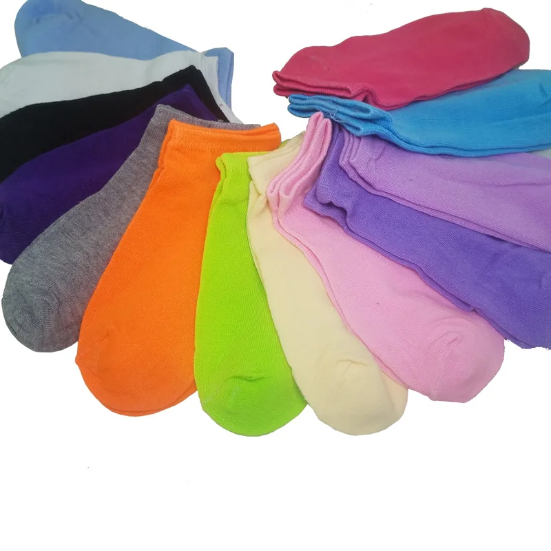 

Warm comfortable cotton bamboo fiber girl women's socks ankle low female invisible color girl boy hosiery20pair=40pcs WS03-7