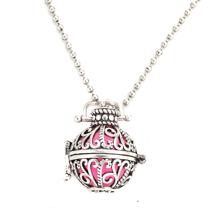 Mexiko Chime 1 Stück Hohlkäfig Aromatherapie Ätherisches Öl Medaillons Anrufer Musik Engel Ball Schwangerschaft Anhänger Geschenk Ohne Kette