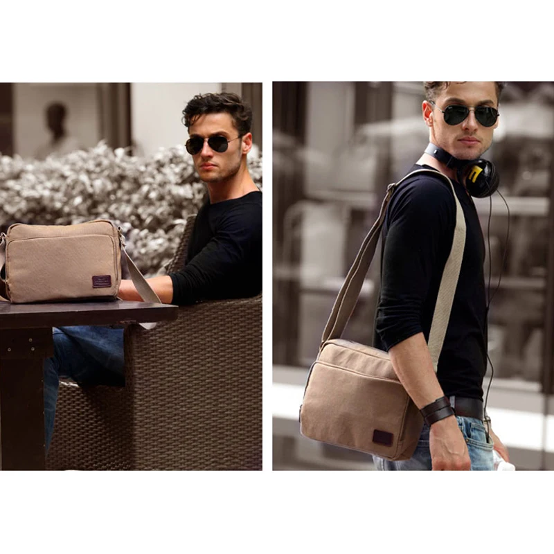 Canvas Bag Men Vintage Cross Body Shoulder Bag Multifunction Casual Travel Messenger Wallet Bolso Outdoor Travel Bag Briefcases