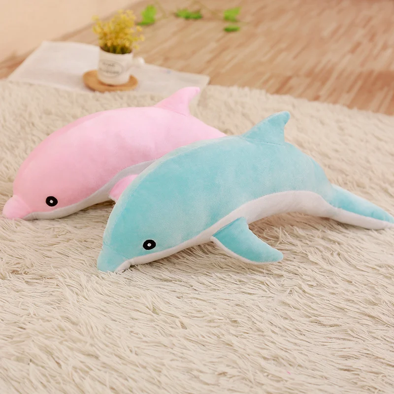 30cm Cute Soft Pink Dolphin Plush Toy Marine Animals Stuffed Children's Sofa Pillow Cushion Home Decor Gift