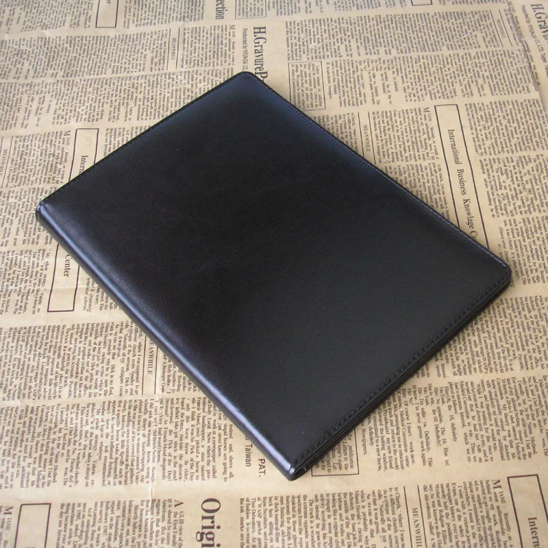 Promotion A5 Faux Leather File Folder Padfolio Conference Menu Cover With Memo Pad Inner Paper Clip Notebook Office Supplies