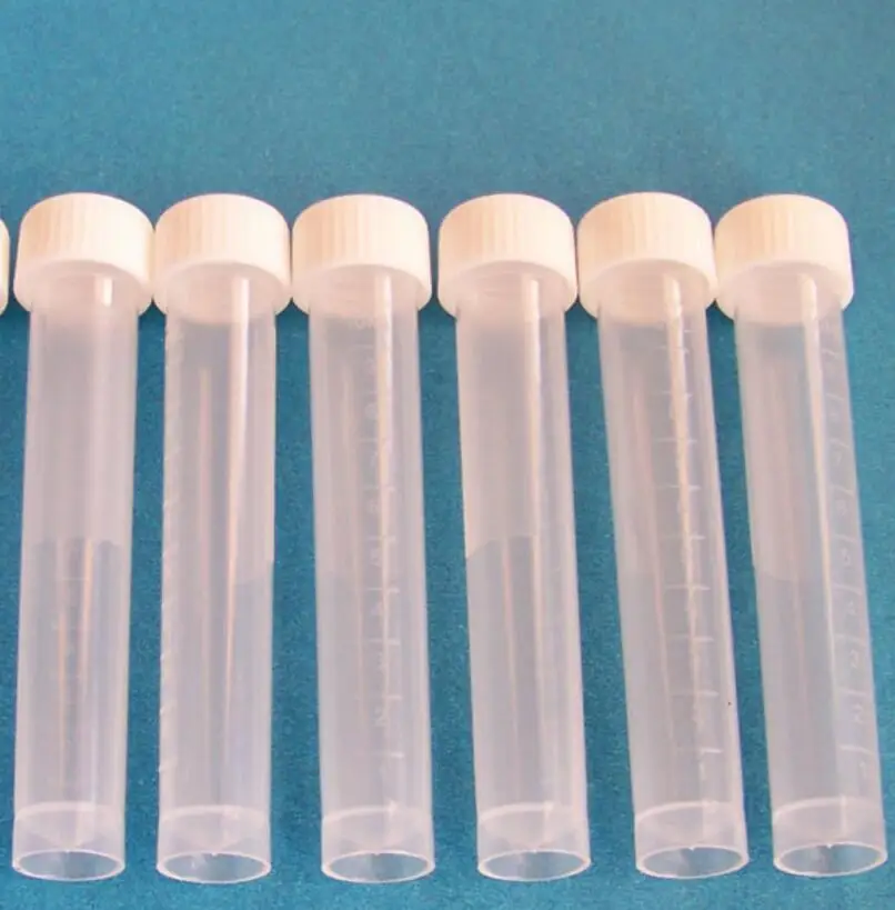 

10ml Plastic Frozen Test Tubes Vial With Seal Cap Container For Laboratory School Educational Supply LX1242