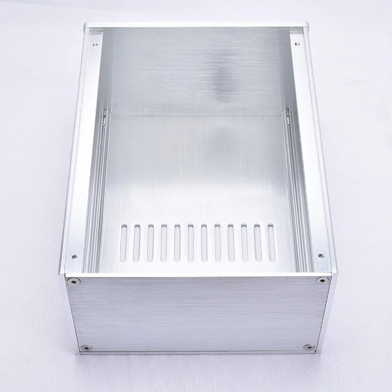 NEW 1610 Silver All aluminum amplifier chassis / Preamplifier / Power housing/ AMP Enclosure / case / DIY box ( 168*100*229mm)