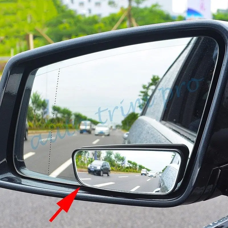 Auto Accessories Universal Clear Auxiliary Rear View Blind Side Spot Mirror 2X