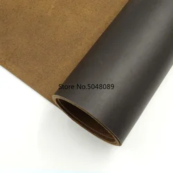 Dark Brown Natural Cow Skin Leather Crazy Horse Leather Color Genuine Leather for Diy Leather Craft for Belt Wallet Bag Shoes