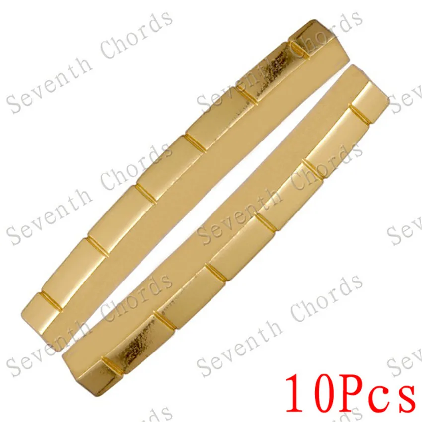 

10 Pcs/Lot Curved 6 String Slotted Brass Electric Guitar Nuts Two Sizes Can Be Choose Guitar Parts