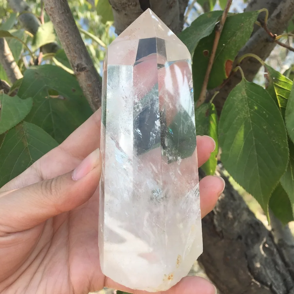 280g Large Clear Lemurian Seed Quartz Natural Point Cluster Crystal Rough Healing