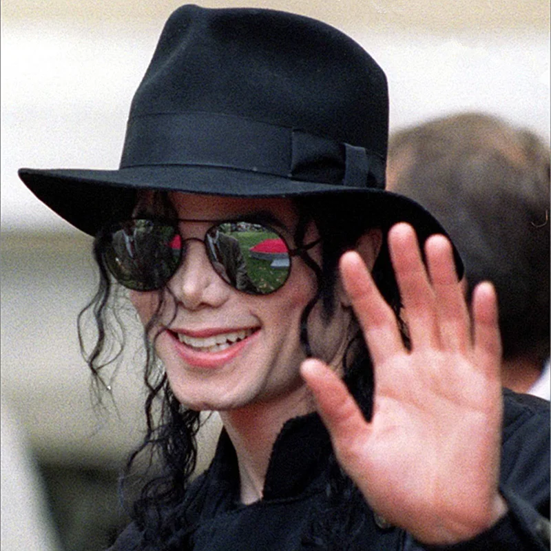 The Best Fedora Black Wool Retro Hat of  Michael Jackson for MJ fans with Name Formal Gentry