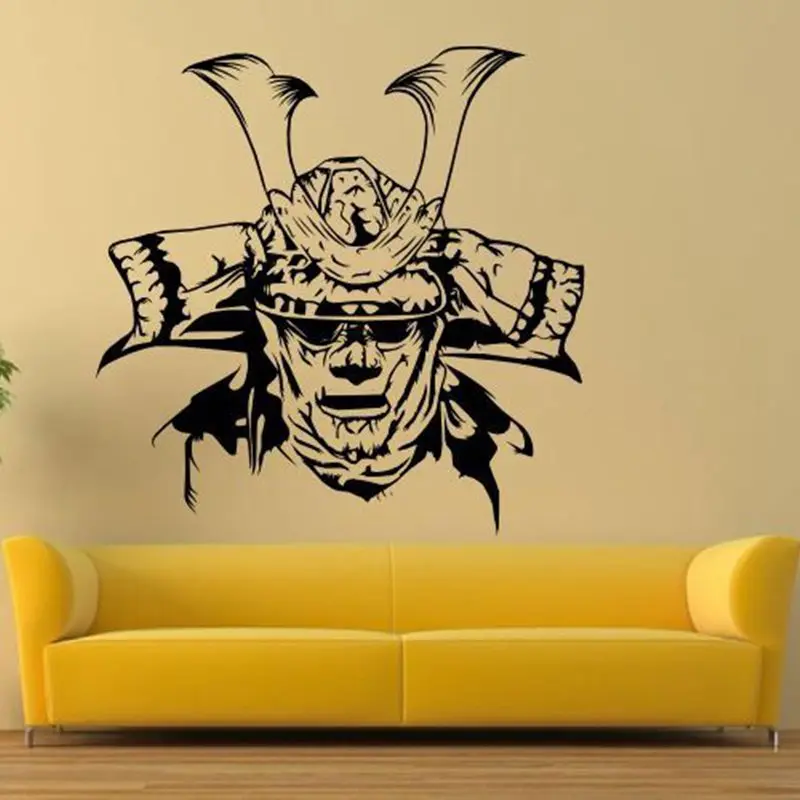 Kendo Sticker Mask Samurai Decal Japan Ninja Poster Vinyl Art Wall Decals Pegatina Quadro Parede Decor Mural Kendo 1034 Sticker