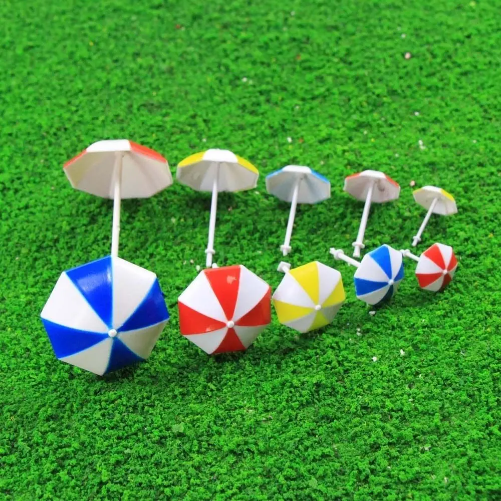 24pcs Model Railway Sun Umbrella Parasol 1:50 1:200 O OO TT N Z Scale  Garden Sea Beach TYS11 Plastic Model Umbrella