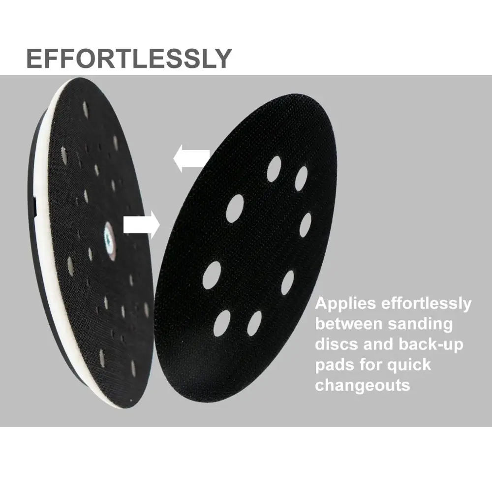 2 Pcs 5 Inch 8 Lỗ Giao Diện Pad Bảo Vệ Đĩa Màu Đen-Móc và Vòng Lặp