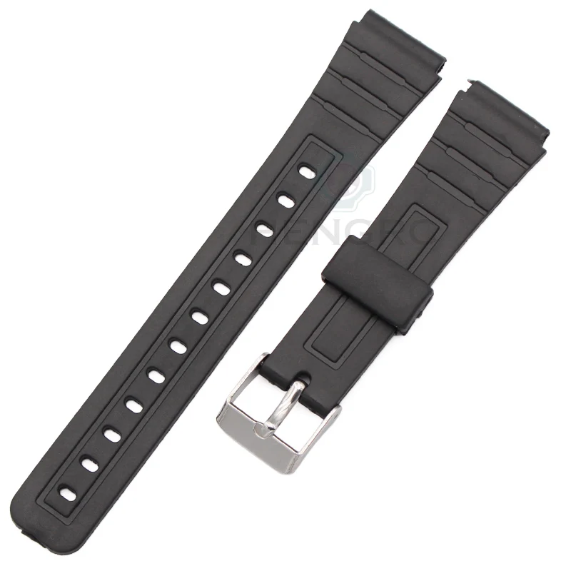 Watchband Silicone Rubber Band Men Sports Diving Black Strap PU Replace Electronic Wristwatch Belt Watch Accessories