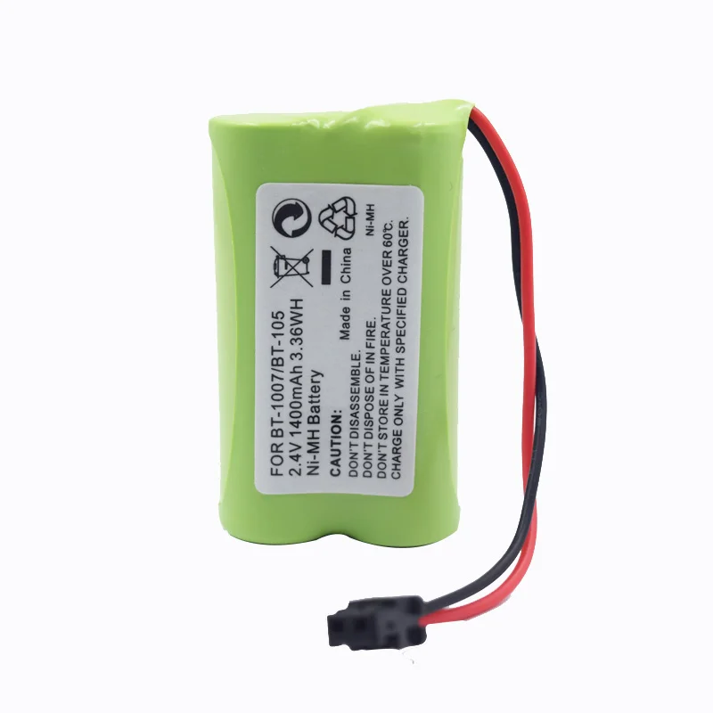 New Model BT-1007 Cordless Phone Battery for BT -1007/BT-105 2.4v 1400mAh 3.36WH Ni-MH Battery