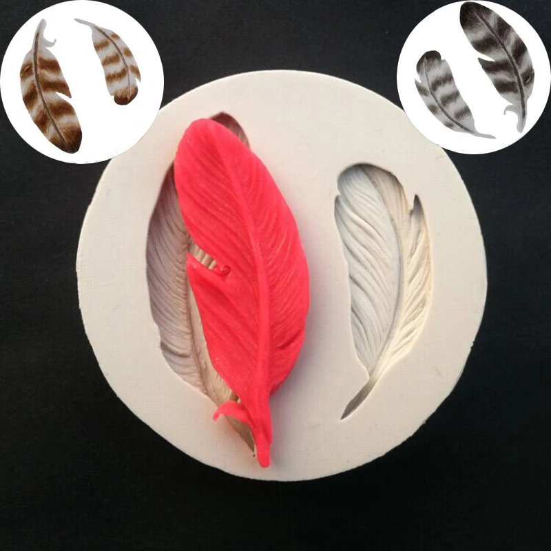 Feather Silicone Sugarcraft Mold, Fondant Cake Decorating Tools