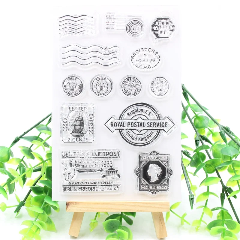 ZFPARTY Postage Transparent Clear Silicone Stamp for DIY scrapbooking/photo album Decorative card making